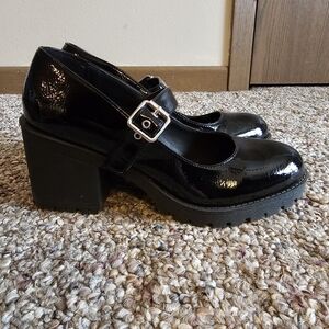 Black Patent Leather Mary Jane Shoes